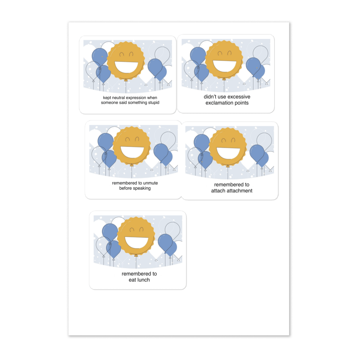 Everyday Milestones Sticker Sheet 2.0