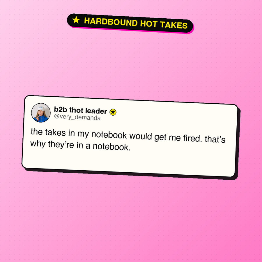 The post that started the Hardbound Hot Takes collection