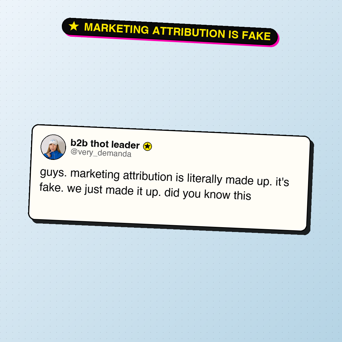 Marketing Attribution is Fake