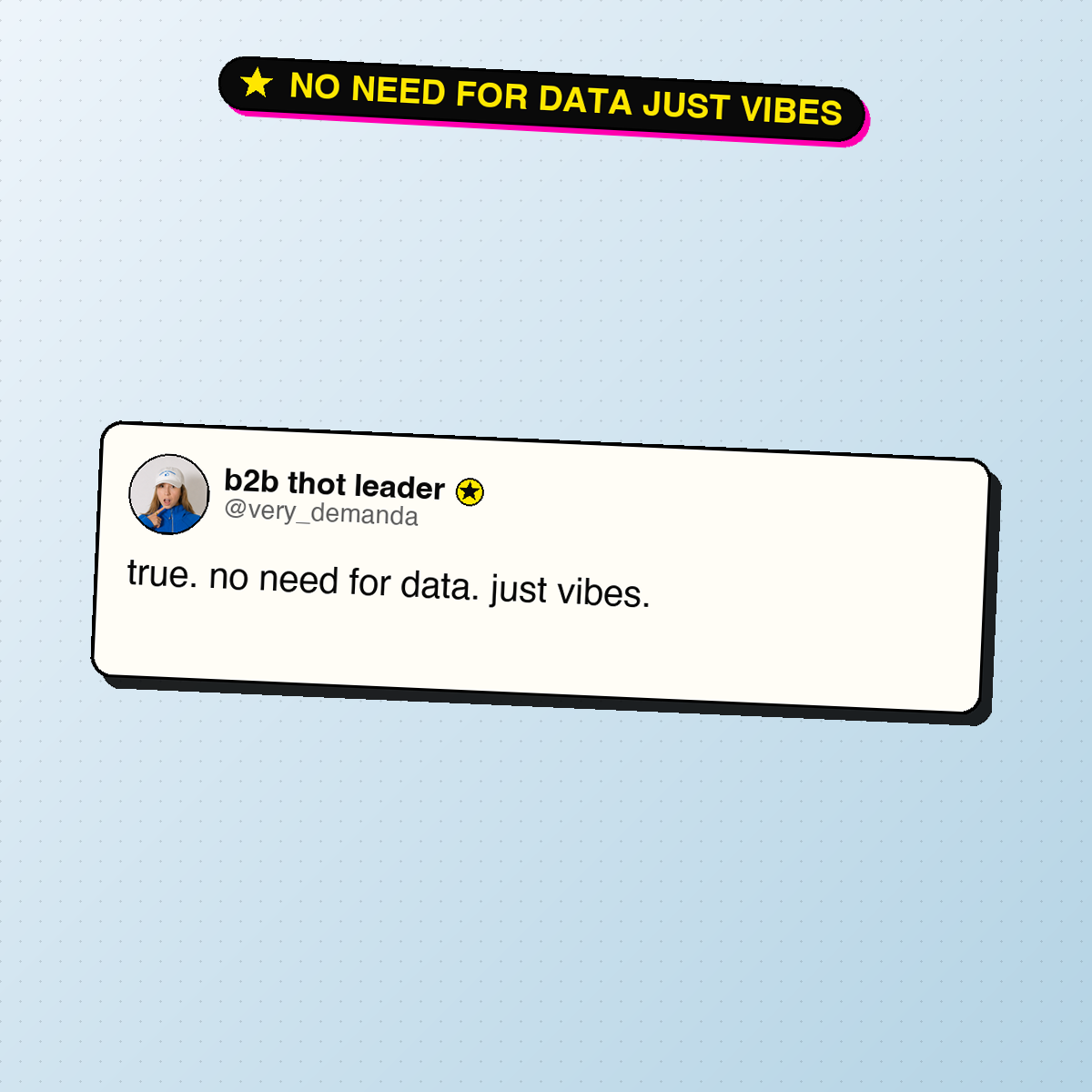 No Need for Data Just Vibes