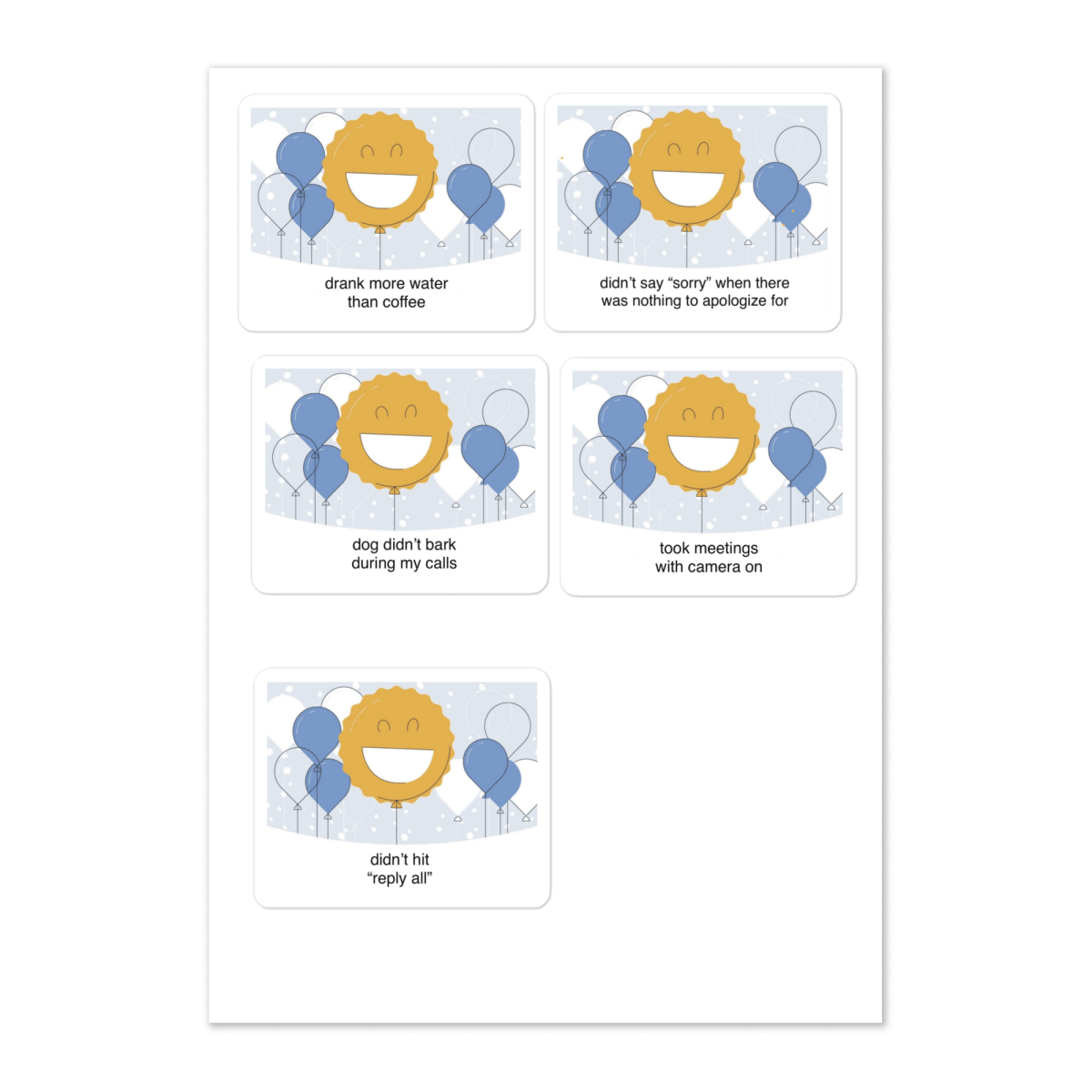Everyday Milestones Sticker Sheet 1.0