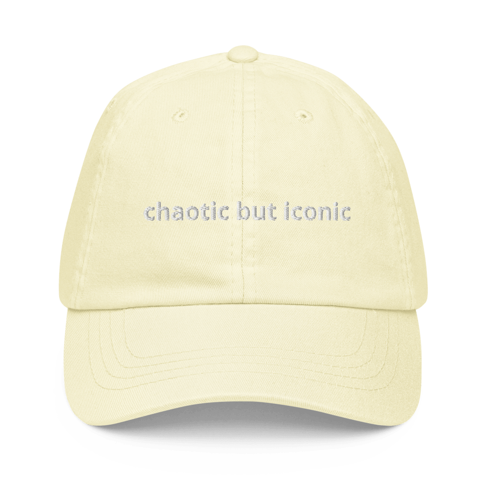 Chaotic But Iconic Pastel Dad Hat - Thot Leader Labs