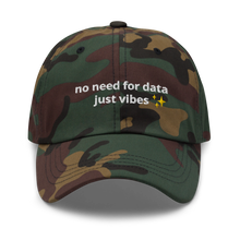 Load image into Gallery viewer, No Data Just Vibes Dad Hat
