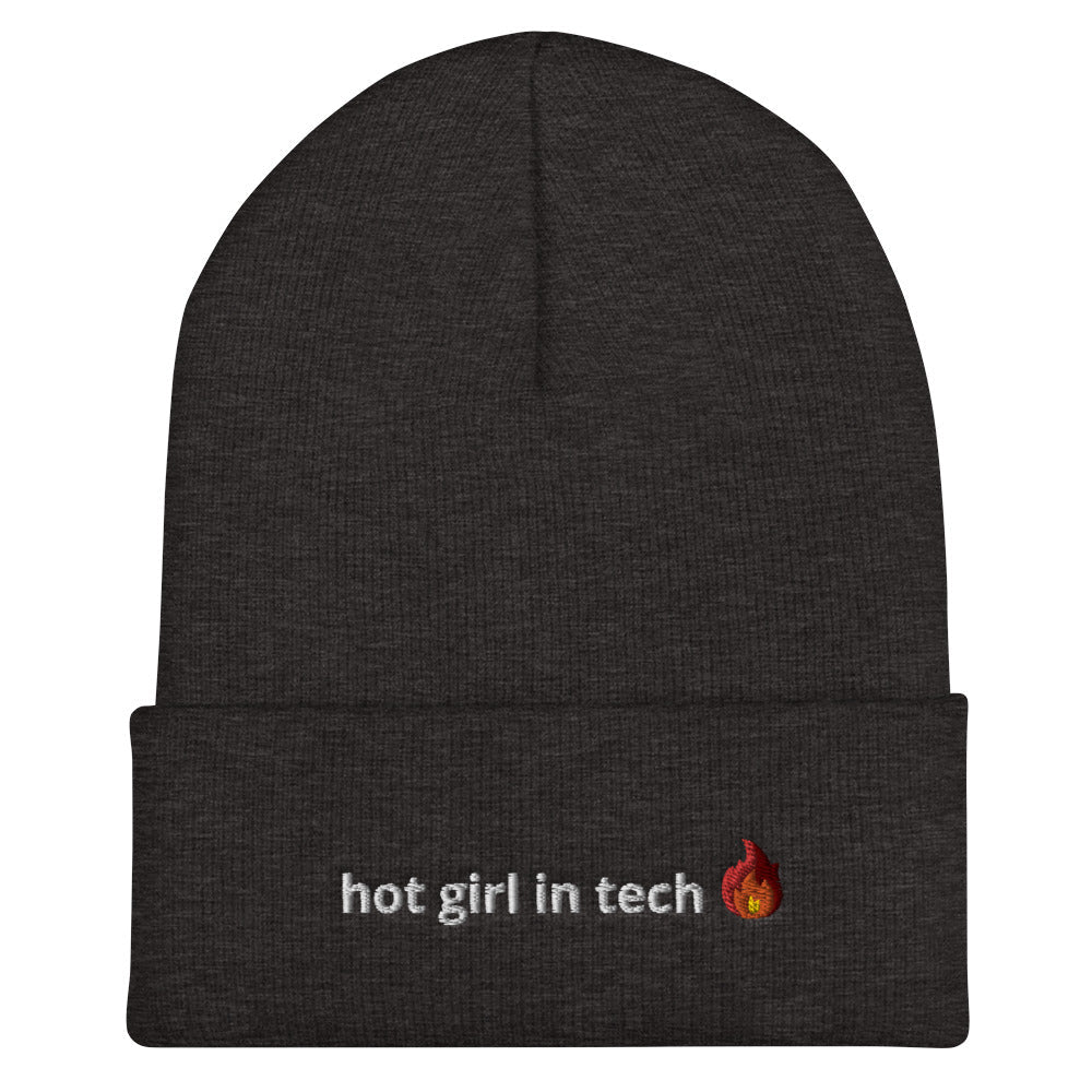 Hot Girl in Tech Cuffed Beanie - Thot Leader Labs