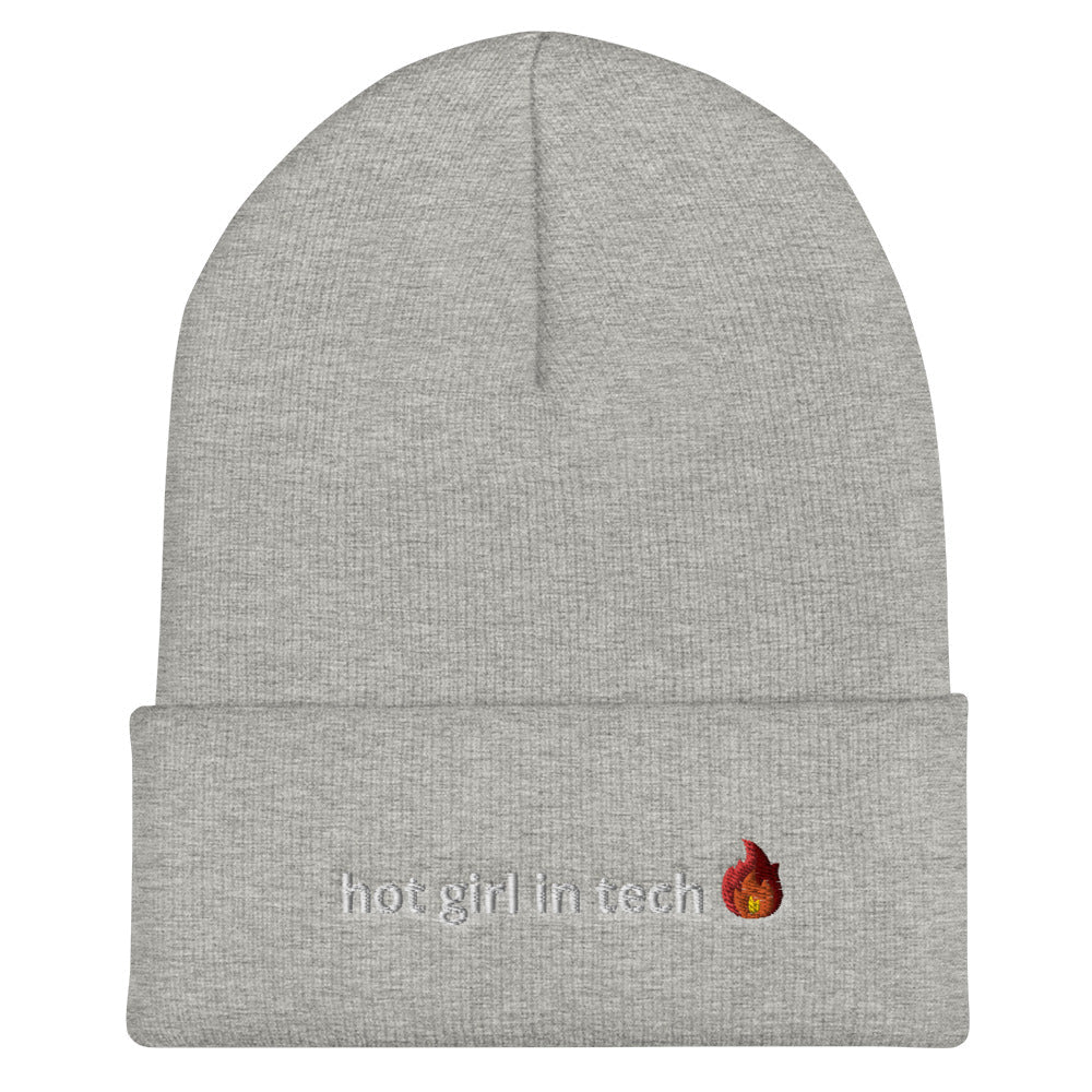 Hot Girl in Tech Cuffed Beanie - Thot Leader Labs