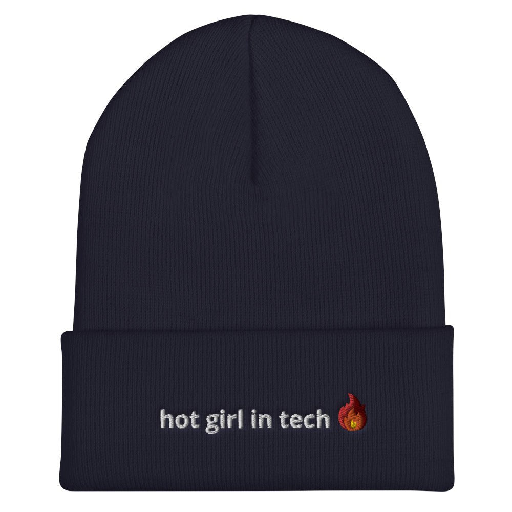Hot Girl in Tech Cuffed Beanie - Thot Leader Labs
