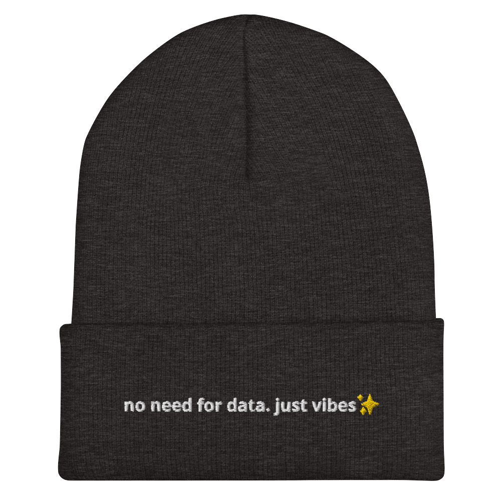 No Data Just Vibes Cuffed Beanie - Thot Leader Labs