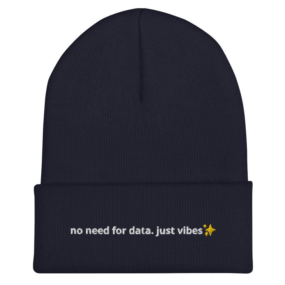 No Data Just Vibes Cuffed Beanie - Thot Leader Labs