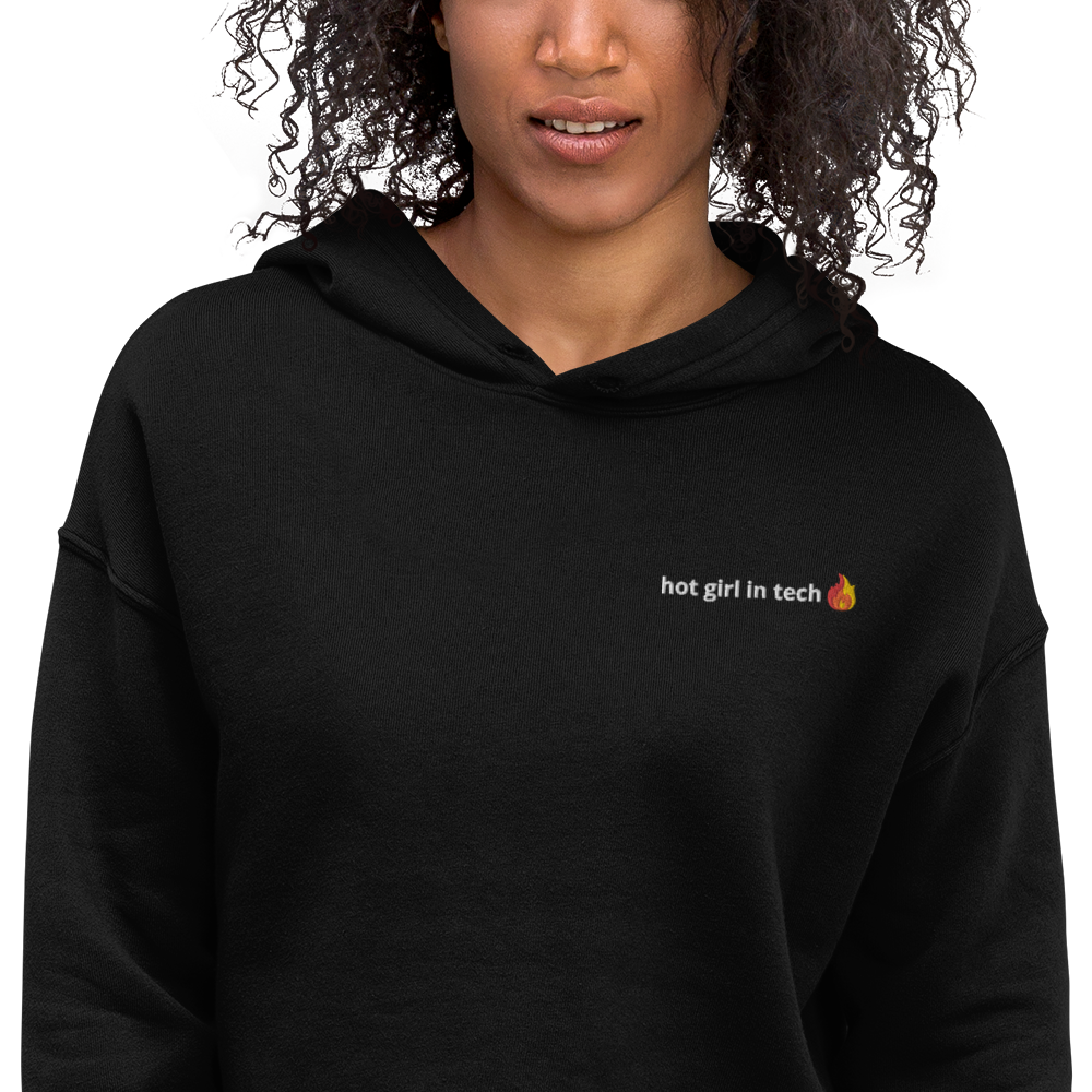 Hot Girl In Tech Cropped Hoodie Thot Leader Labs